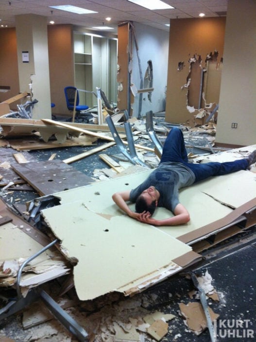 Kurt Uhlir after demolition party at Atlanta Tech Village