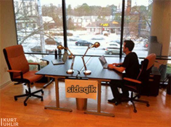 Kurt Uhlir in one of Sideqik's first offices at Atlanta Tech Village. Pre-renovation of The Village.