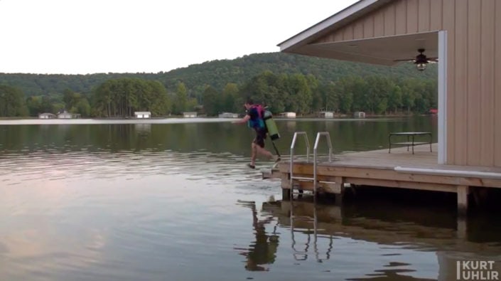 Kurt Uhlir scuba diving in Lake Guntersville